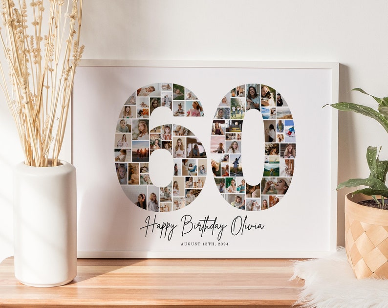 60st Birthday EDITABLE Photo Collage