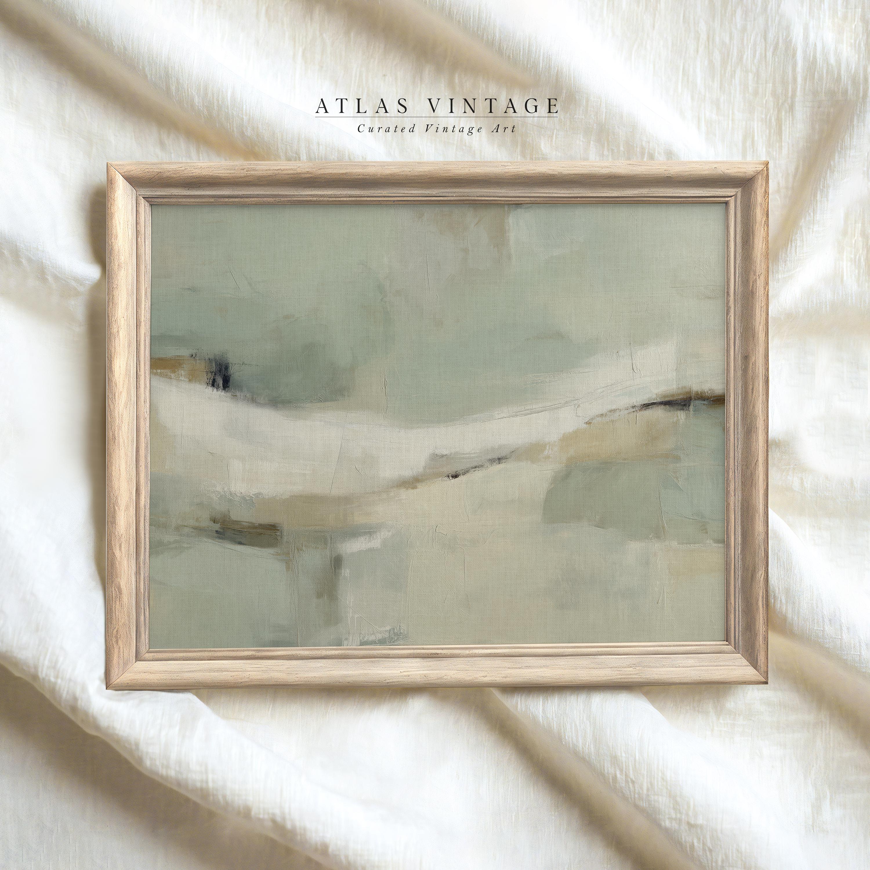 Abstract Sage Green Wall Art Printable | Neutral Minimalist Landscape ...