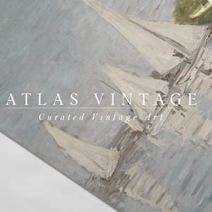 Nautical wall art printable with sailboat design