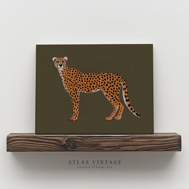 Modern big cat printable poster for jungle-inspired home decor.