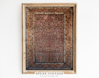 Vintage RUG Print | Antique Persian Rug Wall Decor | Vintage Textile Printable | Antique Rug Wall Art | Farmhouse Wall Art| DIGITAL DOWNLOAD