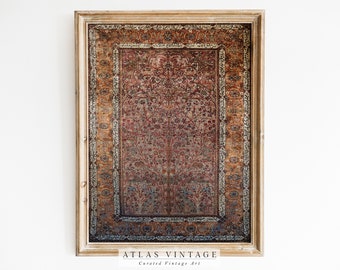 Vintage Persian Rug Print: Antique Textile Wall Art (Digital Download)