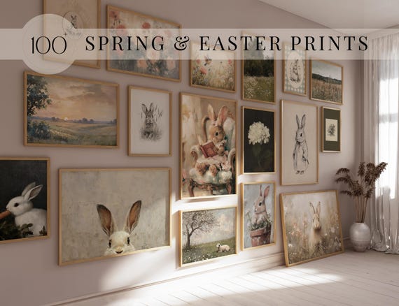 Vintage Easter Prints: Spring Gallery Wall Art (Digital Download)