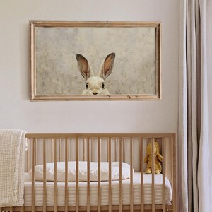 Soft and whimsical bunny illustration as a screensaver