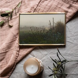 "Antique Landscape Painting - Rustic Farmhouse Printable Art"