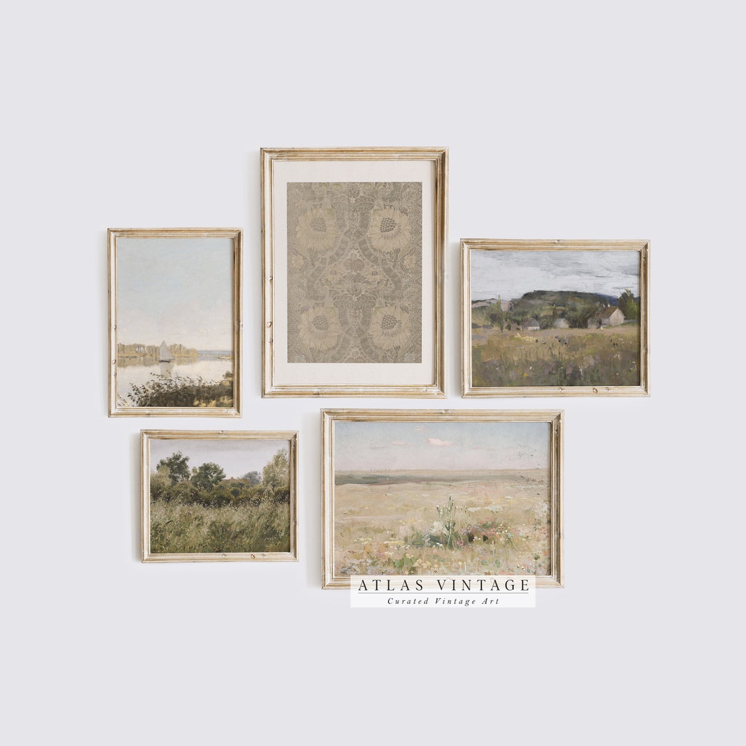 Neutral Gallery Wall Set Print, French Country Summer Decor, Set of 5 ...