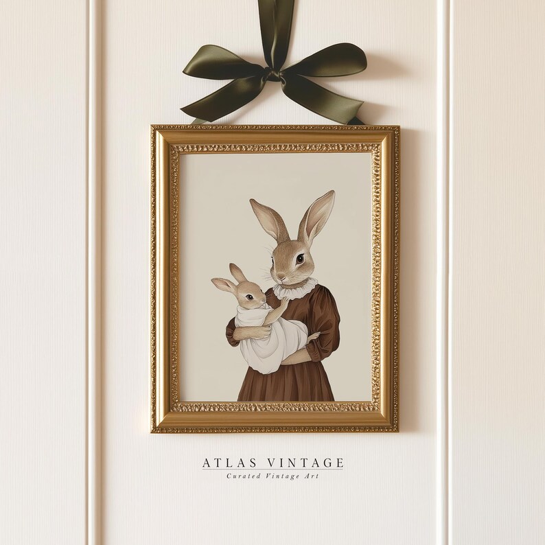 Vintage Easter Prints, Spring Gallery Wall Set, Easter Printable Wall Art Bundle, Easter Spring Decor, Easter Nursery Decor Digital Download