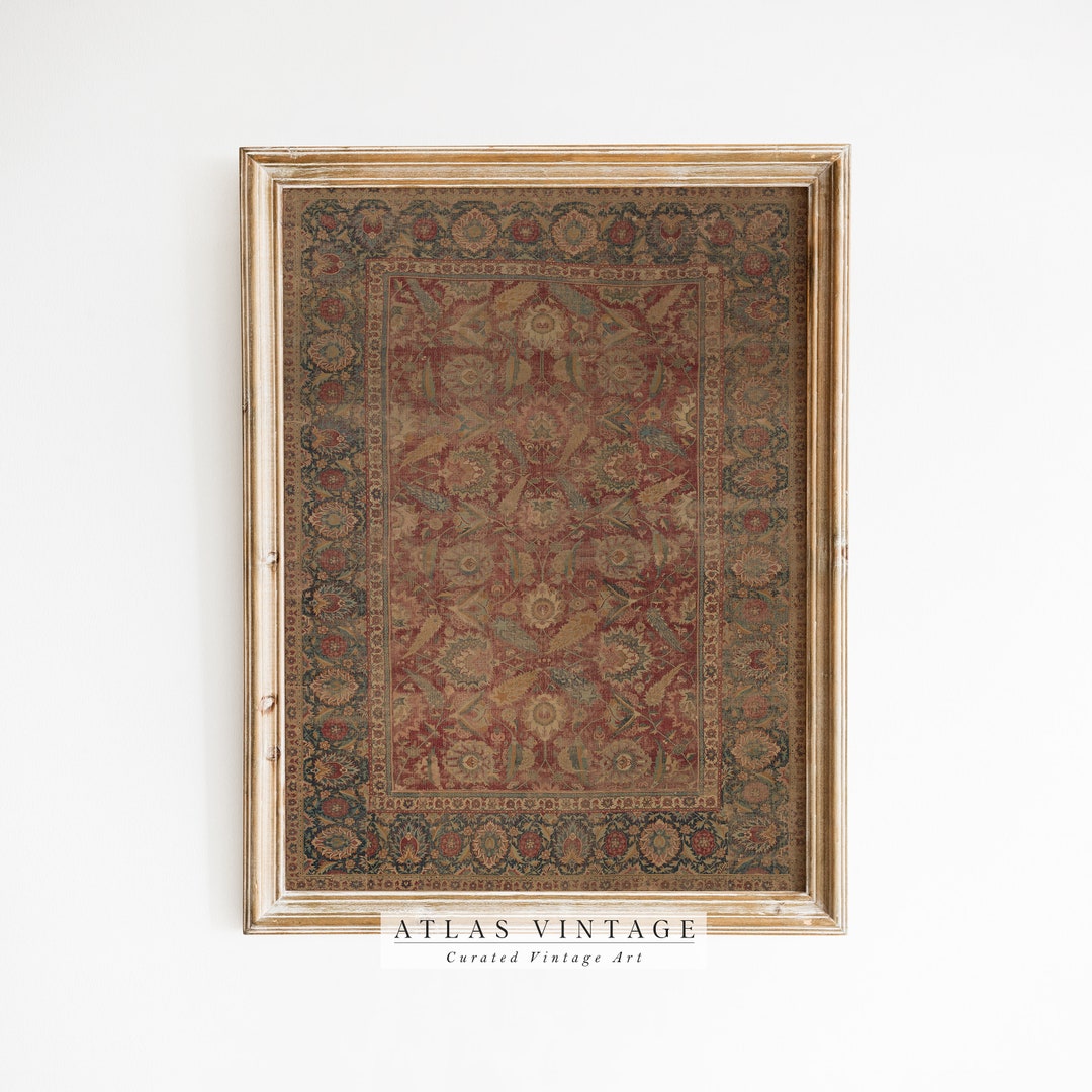 Antique Textile Wall Art | RUG Pattern Wall Art | Vintage Tapestry ...