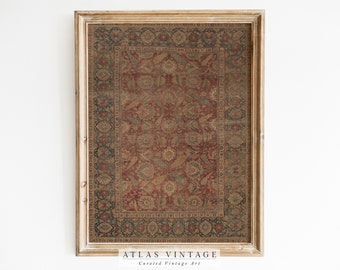 Vintage Tapestry Print | Antique Rug Wall Art (Digital PRINTABLE)