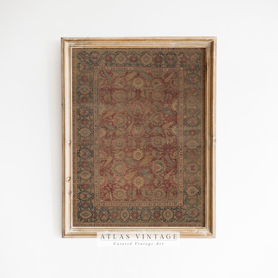 Vintage Tapestry Print | Antique Rug Wall Art (Digital PRINTABLE)