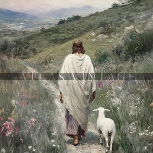 Rustic-style wall art perfect for cottagecore and Christian interiors.