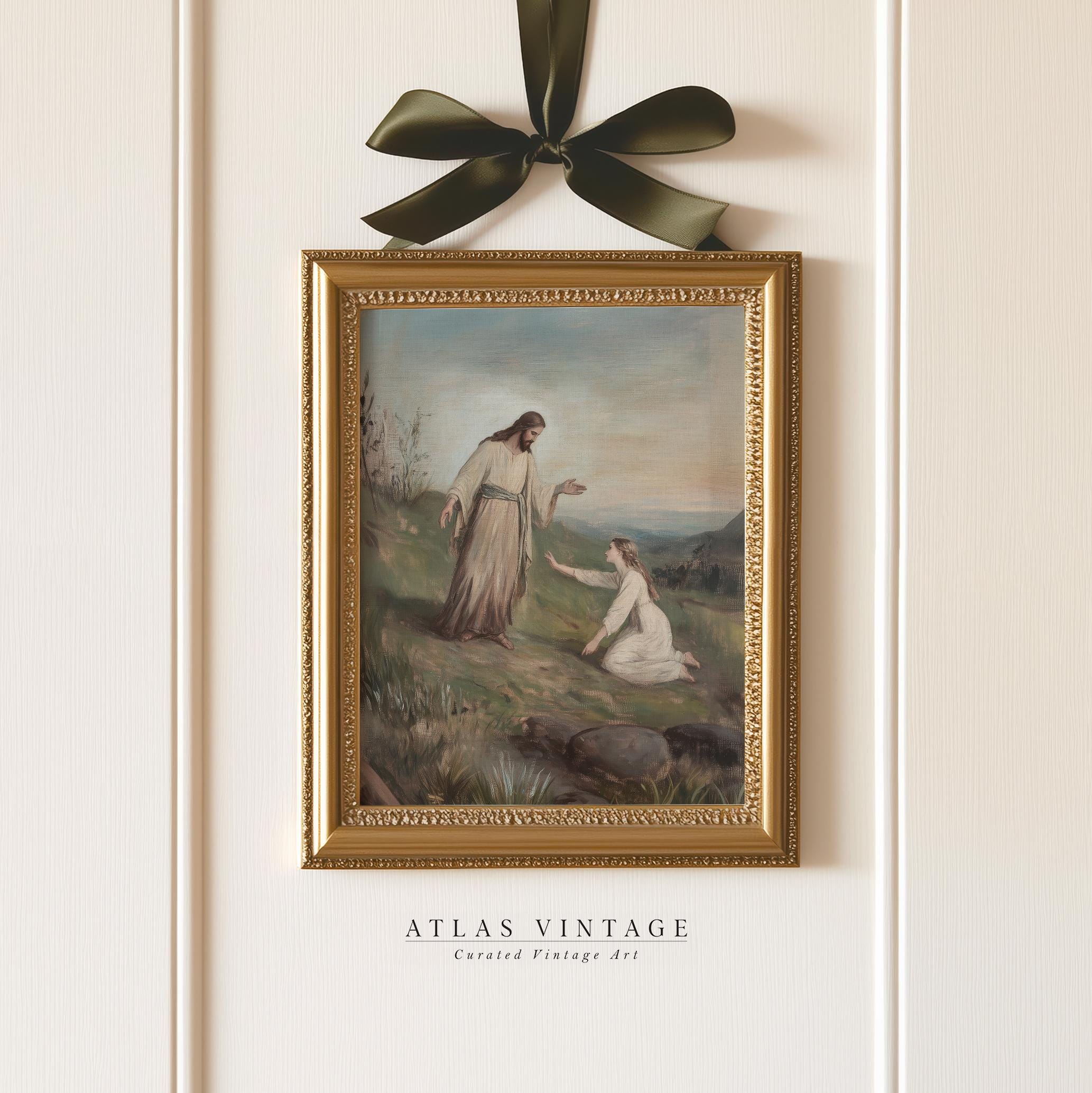 Jesus and Mary Magdalene Printable | Resurrection Scene Easter Wall Art ...