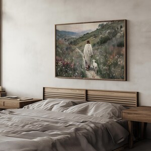 Bible verse art designed for Samsung Frame TV, showing serene natural background.