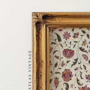 Bohemian-style vintage botanical fabric print for home decor.