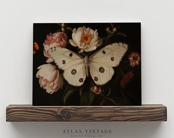 impression de papillons de nuit vintage, art floral gothique papillon (téléchargement numérique)