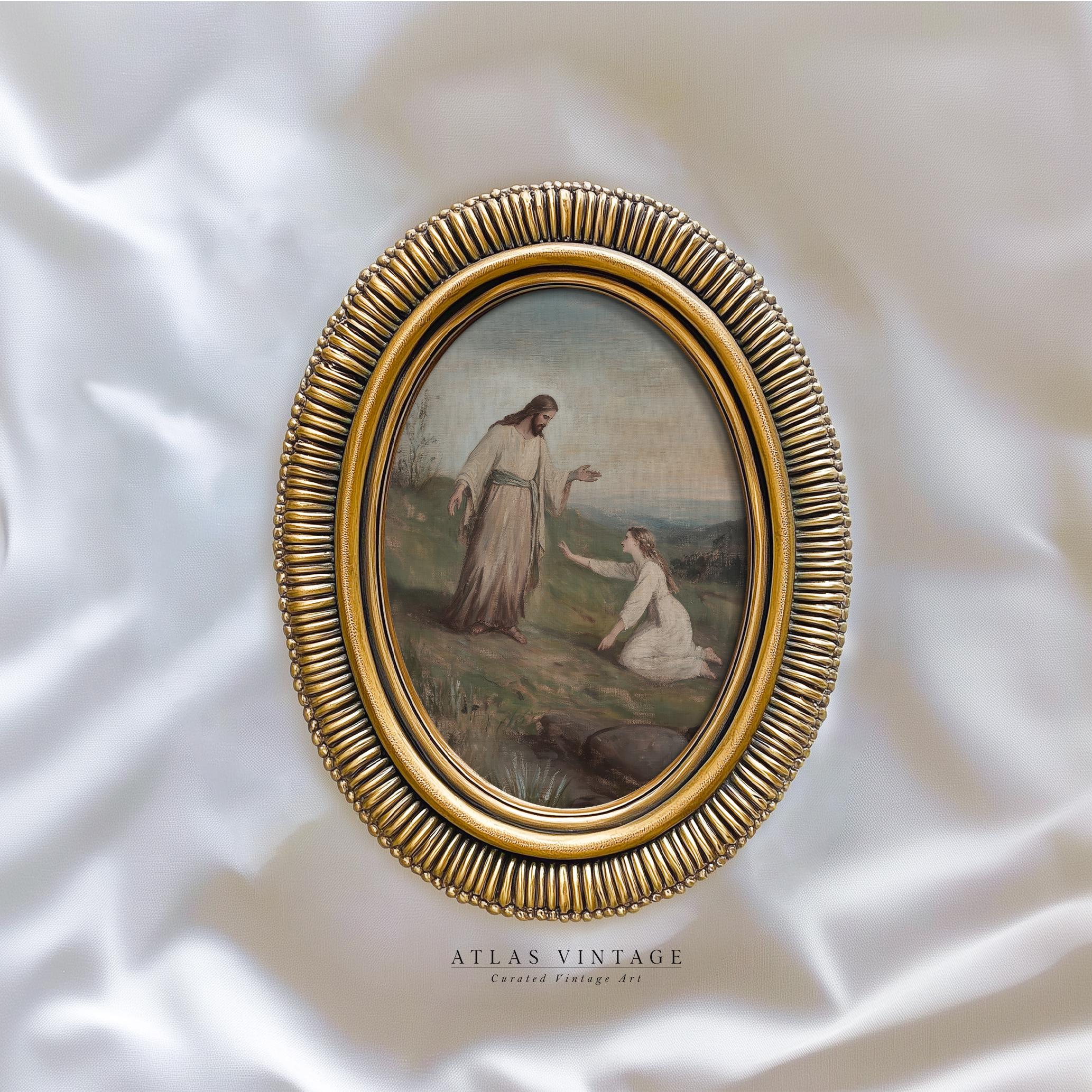 Jesus and Mary Magdalene Printable | Resurrection Scene Easter Wall Art ...