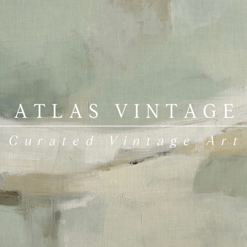 Abstract Sage Green Wall Art Printable | Neutral Minimalist Landscape ...