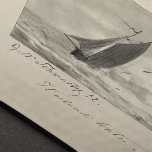 Neutral tone sailboat wall print