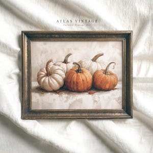 Vintage Halloween Pumpkin Print | Rustic Cottagecore Fall Decor (Digital Download)
