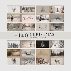 Vintage Christmas Frame Tv Art Set, Winter Samsung Frame Tv Art Bundle, Festive Holiday Frame Tv Art, Xmas Decor Digital Download
