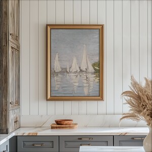 Maritime decor print for vintage lake house