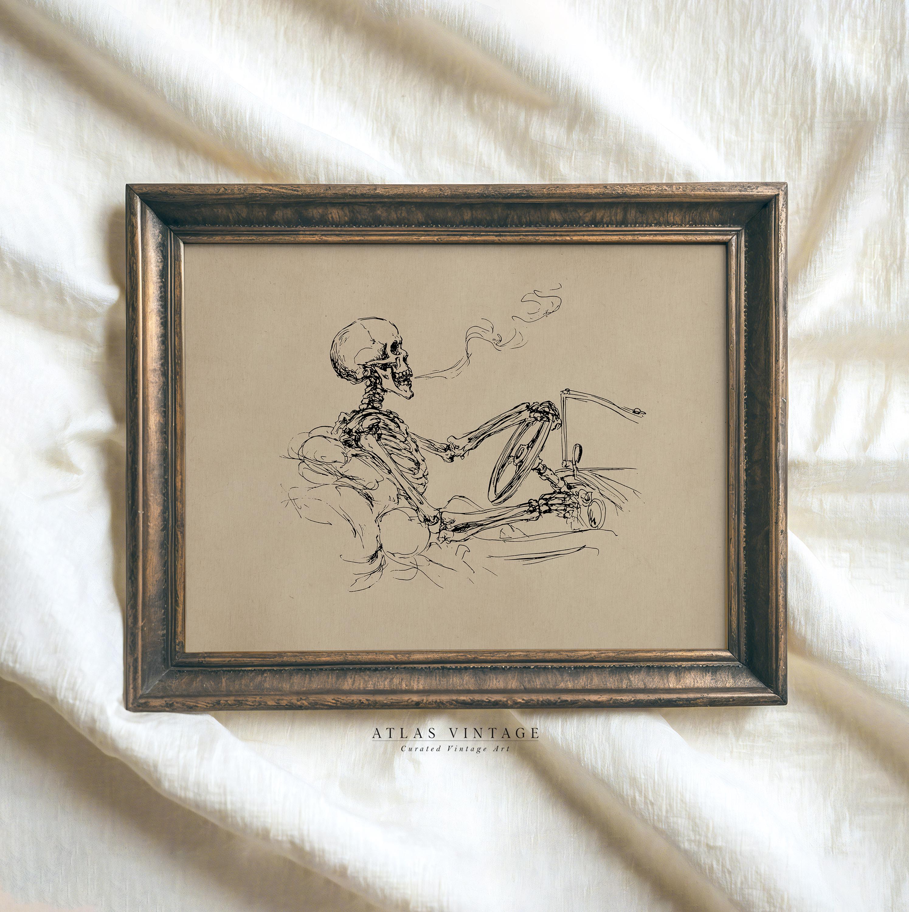 Skeleton Ink Drawing - Etsy, image size:2990x3000