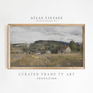 Summer Scenery Vintage Frame Tv Art, Summer Field Oil Painting Samsung Frame Tv, Cottage Landscape Tv Screensaver, Country Side Spring Décor
