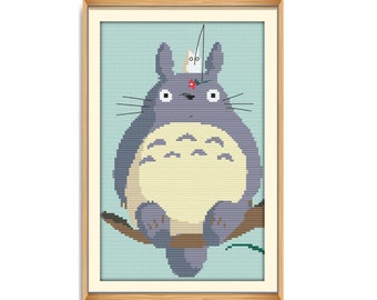 My Neighbor, Totoro Cross Stitch Pattern Pdf - Miyazaki Stitch Design - Anime counted stitch