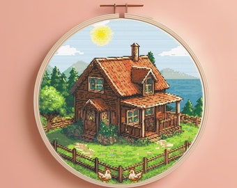 Stardew Valley Cross Stitch Pattern - Summer counted stitch set - Game cross stitch pdf