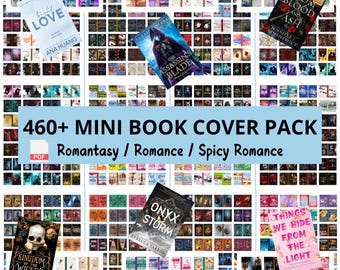 471 Mini Book Covers, Romance, Fantasy, Dark Romance Tiny Books! Miniature Book Cover Printable PDF for Book Nook Bookshelves, DollHouse