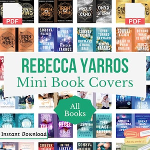Rebecca Yarros Mini Book Covers, Make Your Own Mini Books at Home, Miniature Books Template, PDF Download and Print, Instant Download