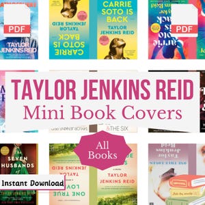 Taylor Jenkins Reid Mini Book Covers, Romance Miniature Book Covers, Tiny Dark Romance Printable Books,DollHouse,Printable PDF for Book Nook