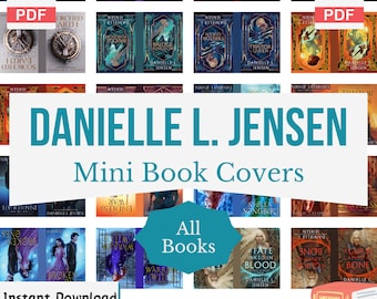 Danielle L Jensen Miniature Book Covers, DIY Anxiety Bookshelf, Printable Mini Book Covers, Tiny Book Covers, Dollhouse, PDF Download