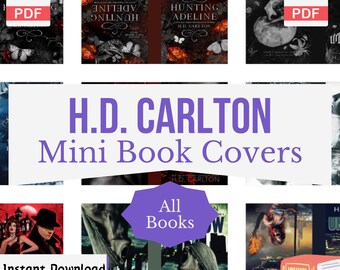 HD Carlton miniatuurboekomslagen, boekenplank DIY-angst, afdrukbare miniboekomslagen, kleine boekomslagen, poppenhuis, pdf-download