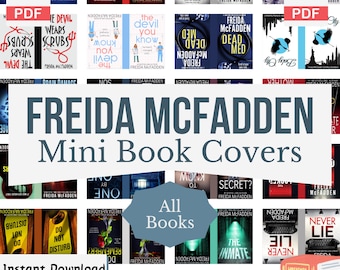 May include: A collage of book covers featuring the author Freida McFadden. The covers are all different colours and feature various titles, including "The Housemaid's Secret", "The Devil You Know", "Dead Med", "The Inmate", and "Never Lie".