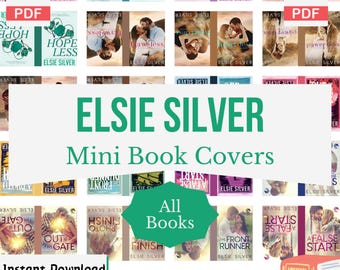 Elsie Silver Miniature Book Covers, DIY Anxiety Bookshelf, Printable Mini Book Covers, Tiny Book Covers, Dollhouse, PDF Download
