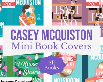 Casey McQuiston miniatuur boekomslagen, boekenplank doe-het-zelf angst, afdrukbare mini boekomslagen, kleine boekomslagen, poppenhuis, pdf-download