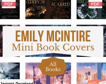 Emily Mcintire Miniature Book Covers, DIY Anxiety Bookshelf, Printable Mini Book Covers, Tiny Book Covers, Dollhouse, PDF Download