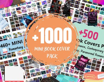 1005 ESSENTIAL Mini Book Cover Bundle | Printable Covers (Fantasy/Romance/Dark/Etc) | DIY Book Nook, Bookshelf/TBR Jars | Digital Download