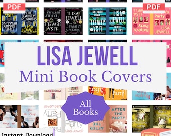 Lisa Jewell Miniatur Buchcover, DIY Angst Bücherregal, druckbare Mini Buchcover, kleine Buchcover, Puppenhaus, PDF Download