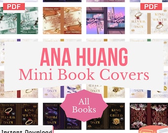 Ana Huang Romance Miniature Book Covers, DIY Anxiety Bookshelf, Printable Mini Book Covers, Tiny Book Covers, Dollhouse, PDF Download