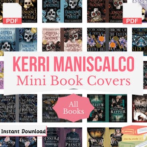 Kerri Maniscalco Mini Book Covers, Romantyczne małe książki, Fantastyczna Mini Cover, Szablon Miniaturowych Książek, PDF Instant Download and Print