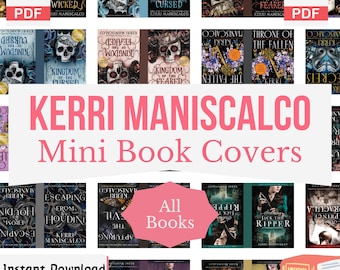 Kerri Maniscalco Miniatur Buchumschlag, DIY Angst Regal, druckbare Mini Buchumschlag, kleine Buchumschlag, Puppenhaus, PDF Download