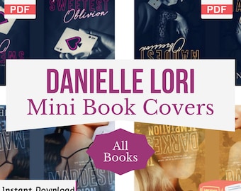 Danielle Lori Miniature Book Covers, DIY Anxiety Bookshelf, Printable Mini Book Covers, Tiny Book Covers, Dollhouse, PDF Download