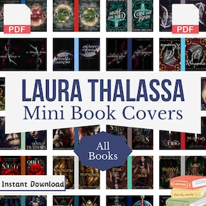 Laura Thalassa Mini Book Covers, Download mini book covers, Make Your Own Mini Books at Home, Miniature Books Template, PDF File Download