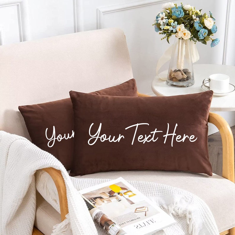 Custom Burlap Pillow, Personalized Pillow, Custom Outdoor Pillow