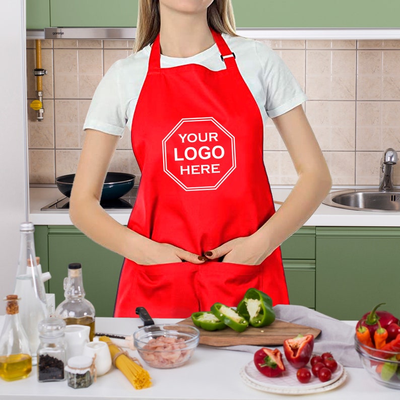 Custom Apron, Restaurant Apron, Custom Logo Apron, Brand Aprons