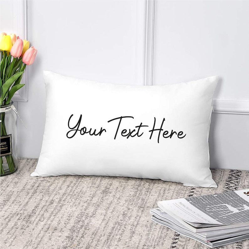 Custom Burlap Pillow, Personalized Pillow, Custom Outdoor Pillow