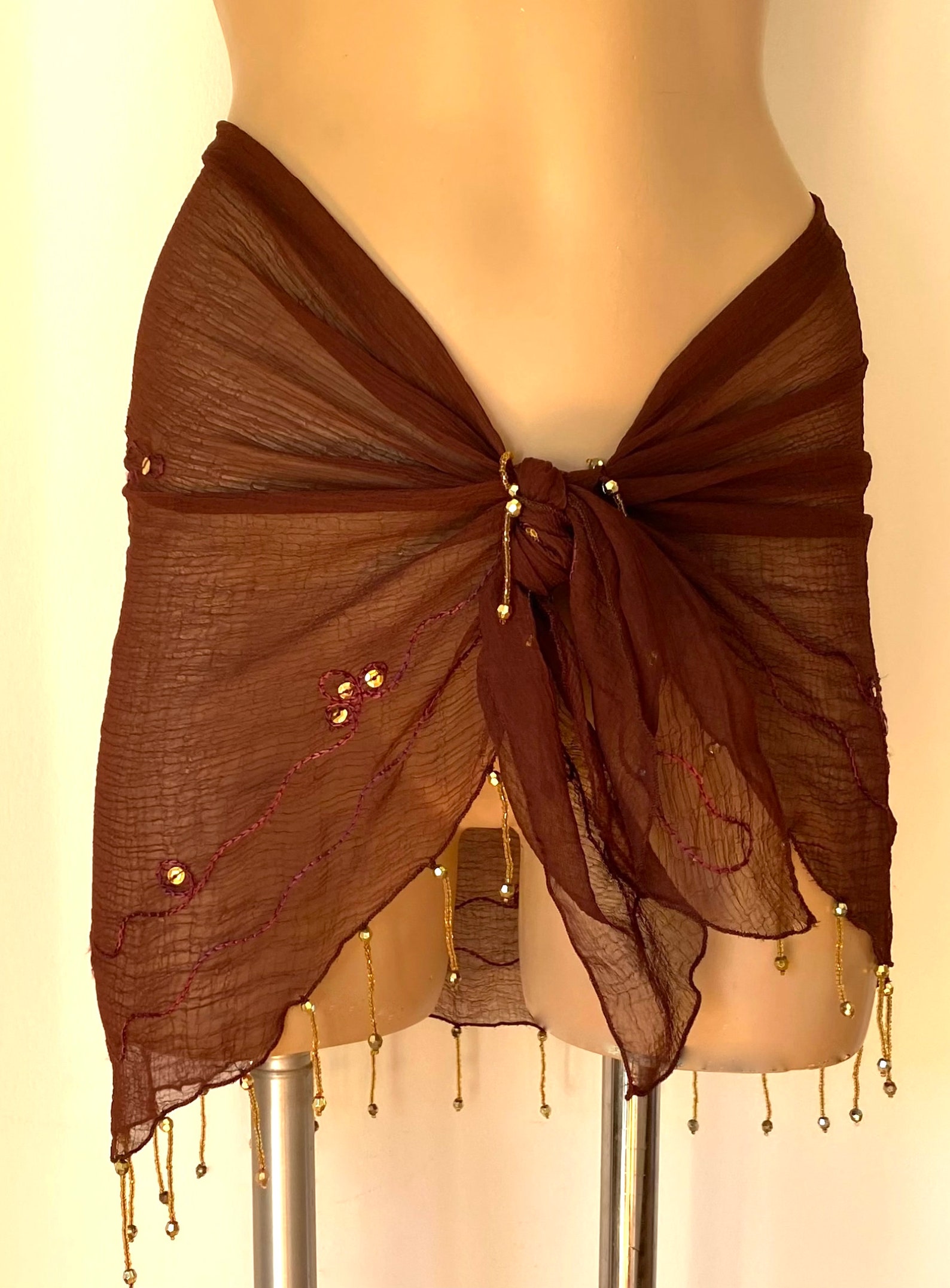 GOLD SHIMMERY SARONG WRAP main image 1