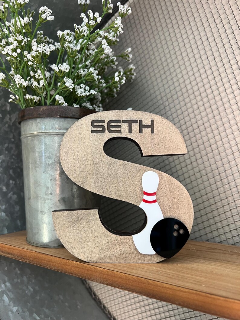 Decorazioni per la casa a tema bowling - Decorazioni per la casa a tema bowling e birilli - Regalo per appassionati di bowling - Bowling - Banchetto di fine anno per giocatori senior di bowling - Regalo per un compagno di bowling - Premio per la squadra di bowling immagine 11